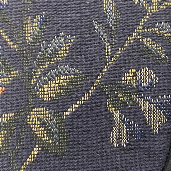 Vintage DVF Diane Von Furstenberg Floral Tapestry Case Bag Women Blue Travel - Picture 6 of 12